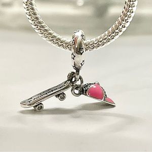 Skater Girl Charm/Pendant for Pandora Bracelets